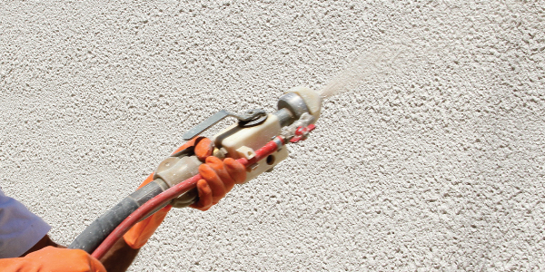 Illustration of waterproofing process with concrete and trees